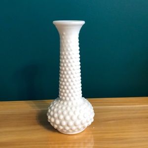 Milk Glass Hobnail Bud Vase